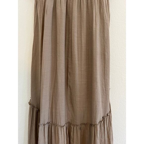 NWT NY Collection Womens Crochet Trim Casual Maxi Dress Large Fairy Casual Boho - Picture 11 of 16